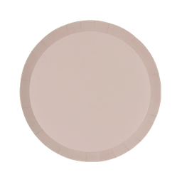 [6170WSP] FS Paper Round Snack Plate 7&quot; White Sand 20pk 