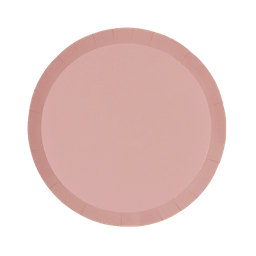 [6170ROP] FS Paper Round Snack Plate 7&quot; Rose 20pk 