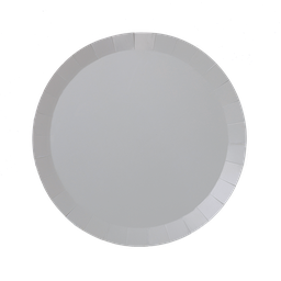 [6170CGP] FS Paper Round Snack Plate 7&quot; Cool Grey 20pk 