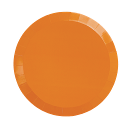 [6180TGP] FS Paper Round Dinner Plate 9&quot; Tangerine 20pk 