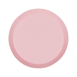 [6170CPP] FS Paper Round Snack Plate 7&quot; Classic Pink 20pk