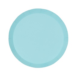 [6170PBP] FS Paper Round Snack Plate 7&quot; Pastel Blue 20pk 