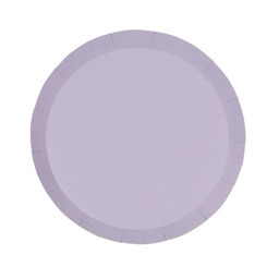 [6170PLIP] FS Paper Round Snack Plate 7&quot; Pastel Lilac 20pk