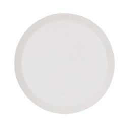 [6170WHP] FS Paper Round Snack Plate 7&quot; White 20pk 