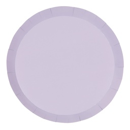 [6180PLIP] FS Paper Round Dinner Plate 9&quot; Pastel Lilac 20pk